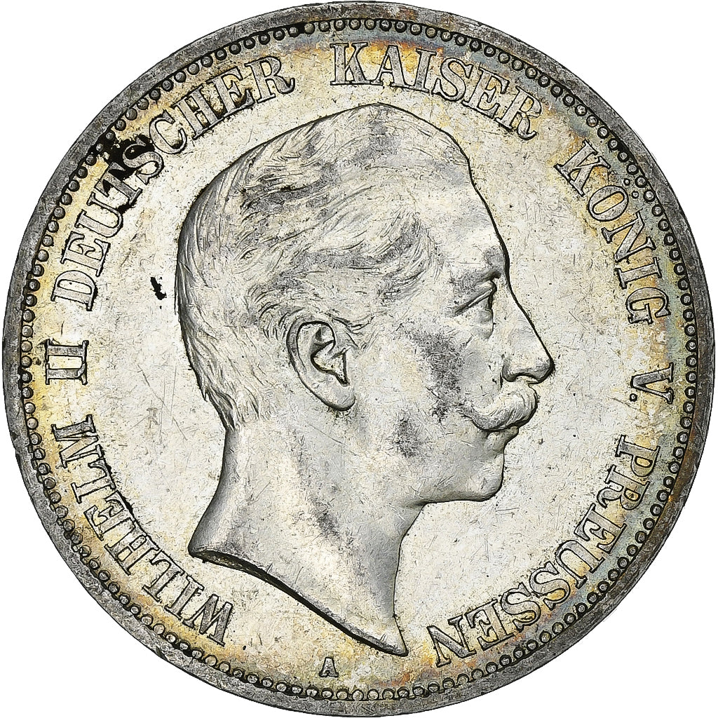 Kingdom of Prussia, Wilhelm II, 5 Mark, 1907, Berlin, Argento, SPL-, KM:523