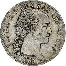 Kingdom of Sardinia, Vittorio Emanuele I, 5 Lire, 1816, Torino, Silver