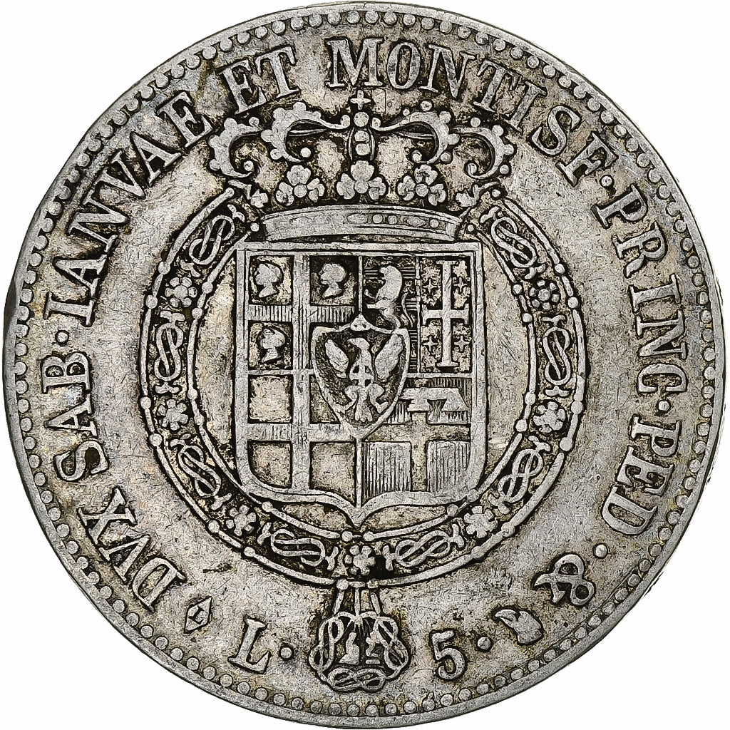 Kingdom of Sardinia, Vittorio Emanuele I, 5 Lire, 1816, Torino, Silver