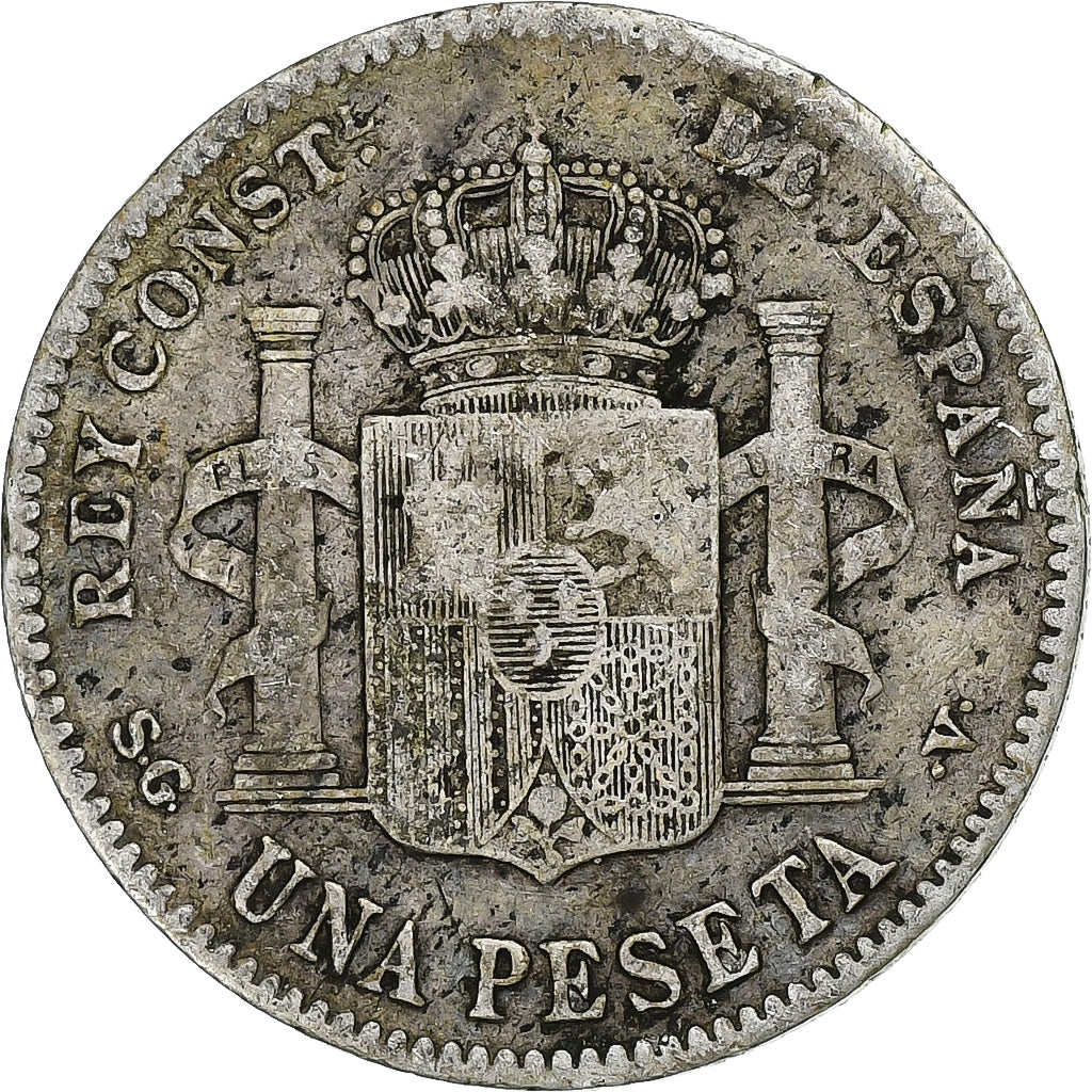 Spain, Alfonso XIII, Peseta, 1899, Madrid, Silver, VF(20-25), KM:706