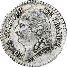 France, Quinaire, Louis XVIII et Henri IV, Argent, TTB