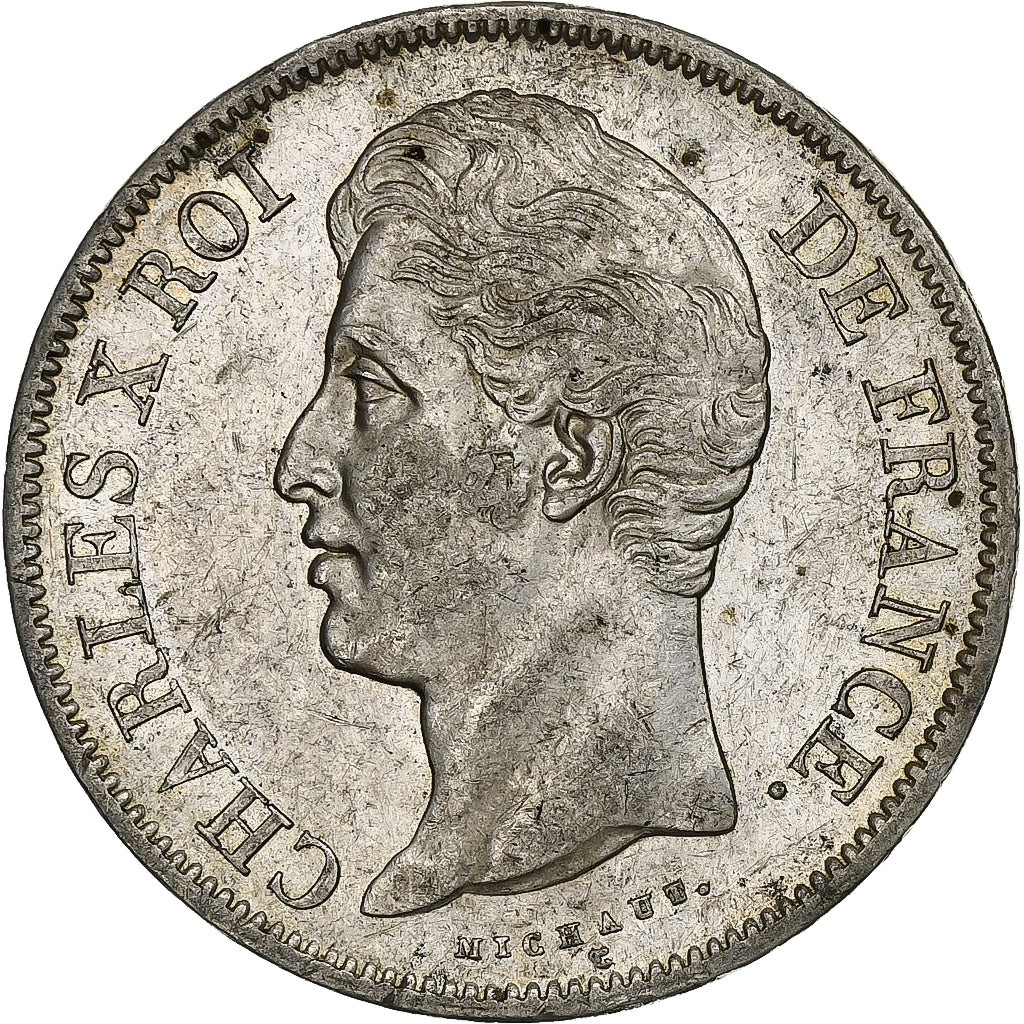 Frankreich, Charles X, 5 Francs, 1828, Paris, Silber, SS+, Gadoury:644