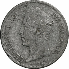 France, Charles X, 5 Francs, 1830, Paris, Faux d'époque, Etain, TB+