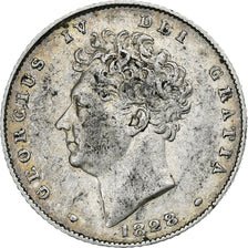 Royaume-Uni, George IV, 6 Pence, 1828, Londres, Argent, TB+, Spink:3815, KM:698