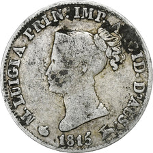 Duchy of Parma, Maria Luigia, 5 Soldi, 1815, Milan, Silver, VF(20-25)