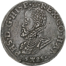 Spanish Netherlands, Philip II, 1/2 Philipsdaalder, 1585, Tournai, Silver