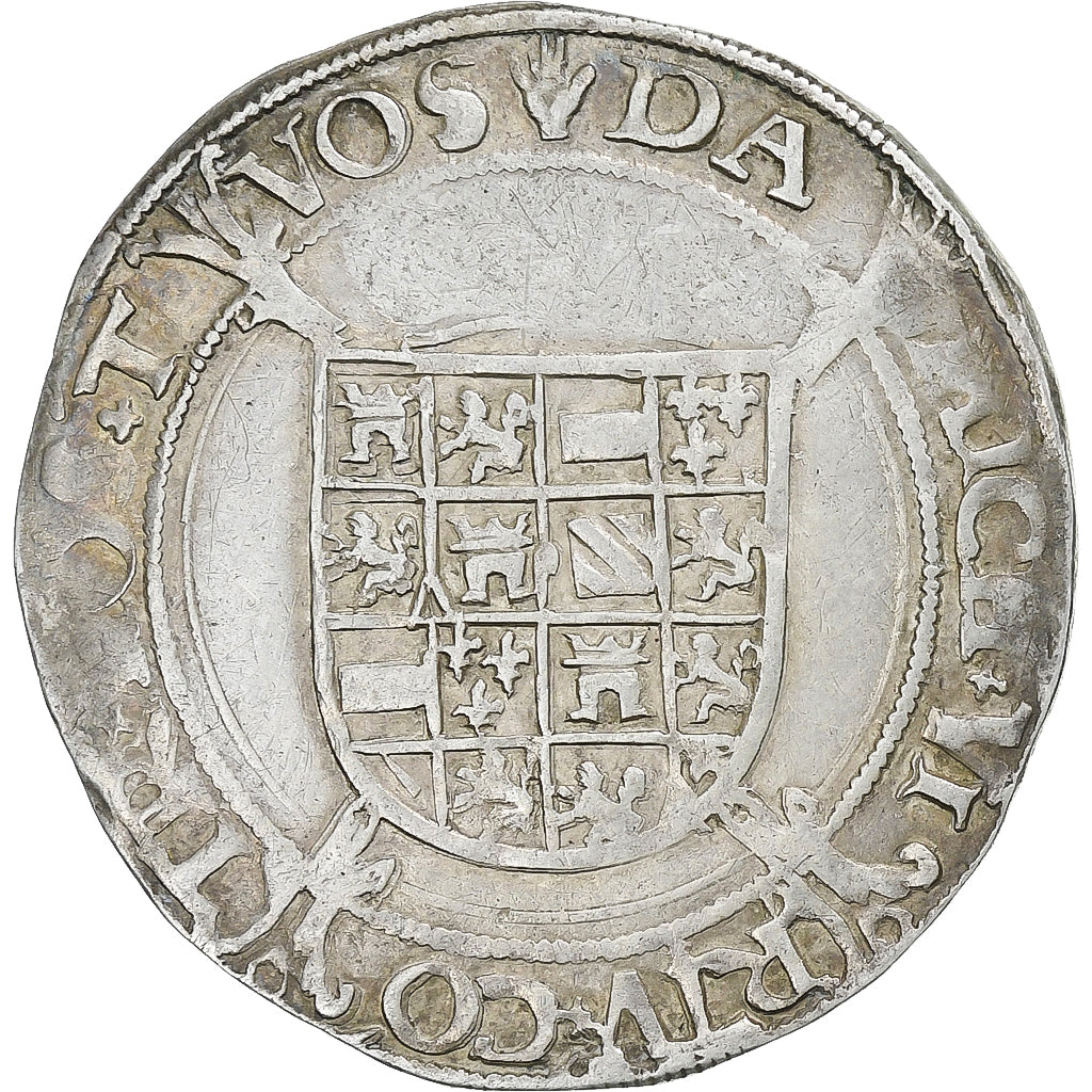 Spanish Netherlands, Charles V, 1/4 Stuiver, 1536, Anvers, Silver, AU(50-53)