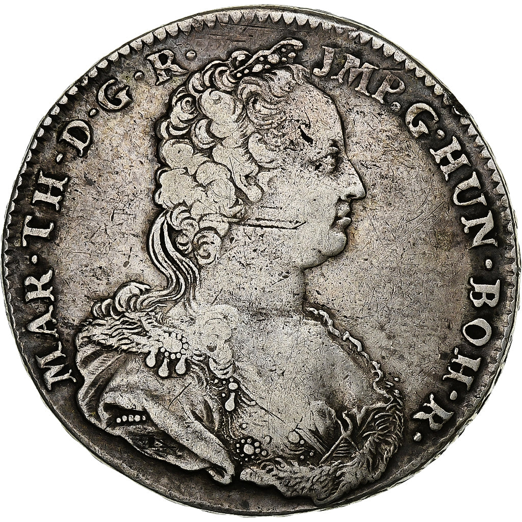 Austrian Netherlands, Maria Theresa, Ducaton, 1754, Bruges, Silver, EF(40-45)