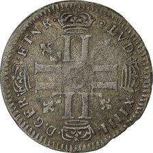 França, Louis XIV, Quinzain aux 8 L, 1693, Lingote, VF(30-35), Gadoury:91