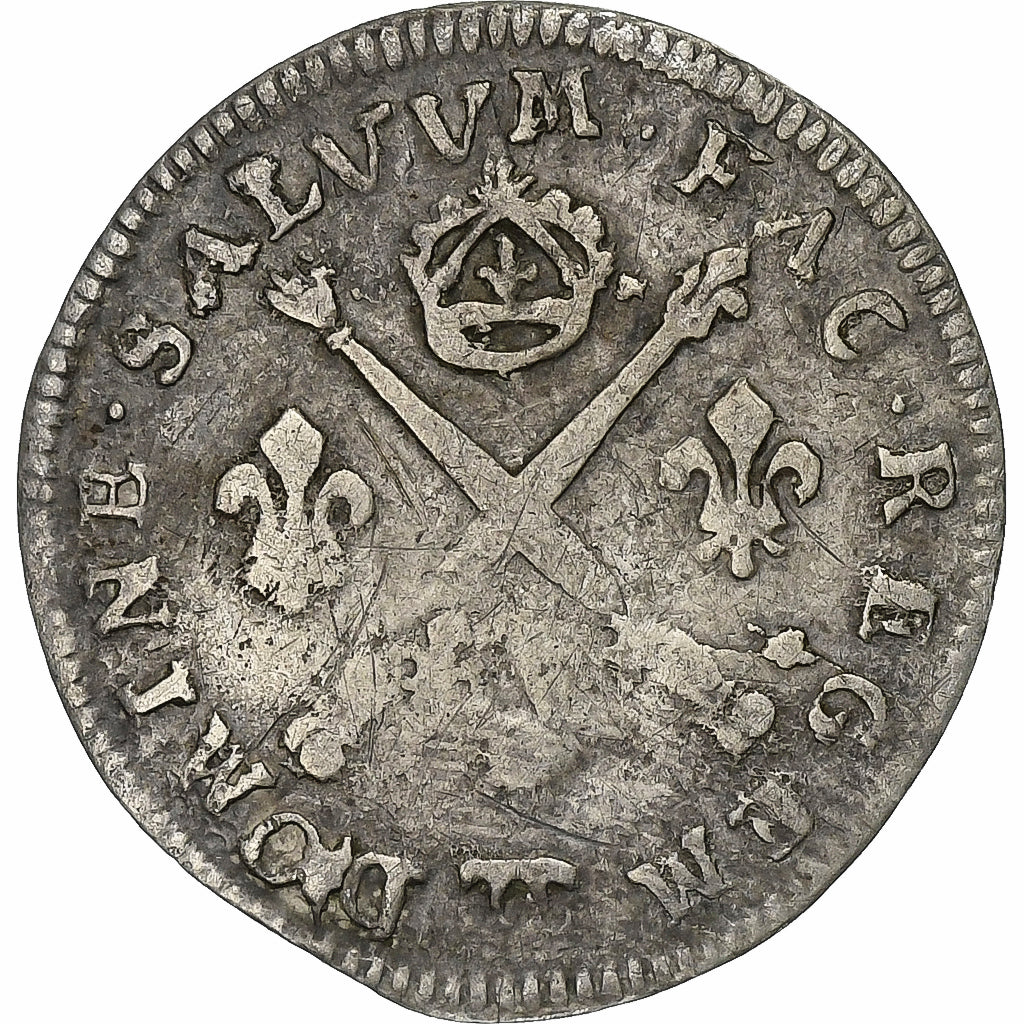 Francia, Louis XIV, 5 sols de Béarn aux insignes, 1702, Besançon, Vellón