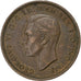 United Kingdom, George VI, 1/2 Penny, 1938, London, Bronze, AU(50-53), KM:844