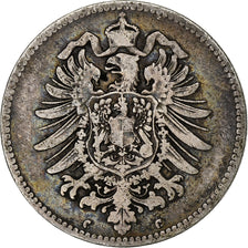 Germany, Wilhelm I, Mark, 1875, Frankfurt, Silver, VF(30-35), KM:7
