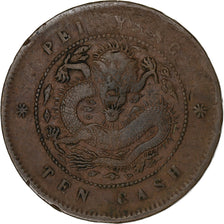 China, CHIHLI PROVINCE, Guangxu, 10 Cash, 1906, Cobre, BC+, KM:67.3