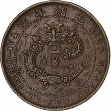 China, HUNAN PROVINCE, Guangxu, 10 Cash, 1906, Cobre, MBC+, KM:10