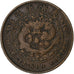 China, FUKIEN PROVINCE, Guangxu, 10 Cash, 1906, Koper, FR+, KM:10
