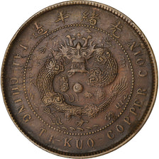 Chine, Province de Kwangtung, Guangxu, 10 Cash, 1907, Cuivre, TTB+, KM:10
