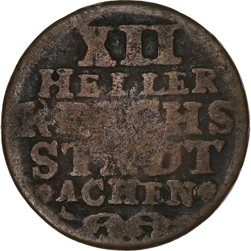 Germany, 12 Heller, 1760, Aachen, Copper, EF(40-45), KM:51