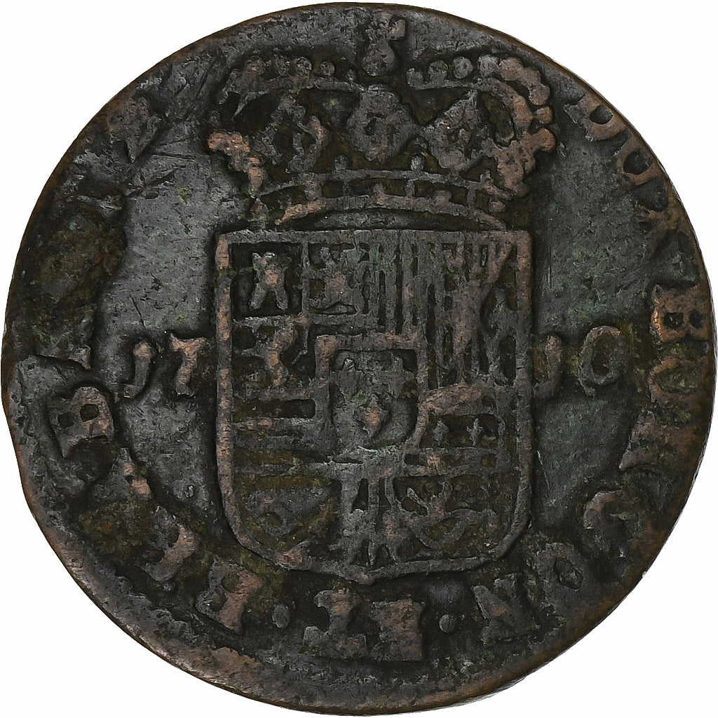 Spanish Netherlands, County of Namur, Philip V, Liard, 1710, Namur, Copper