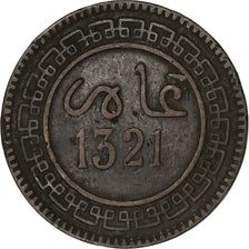 Maroc, Abdelaziz ben Hassan, 5 Mouzounas, AH 1321/1903, Paris, Bronze, TTB