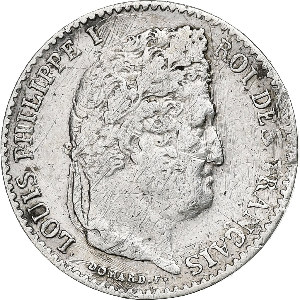 Francia, Louis-Philippe I, 1/4 Franc, 1832, Paris, Argento, MB+, Gadoury:355