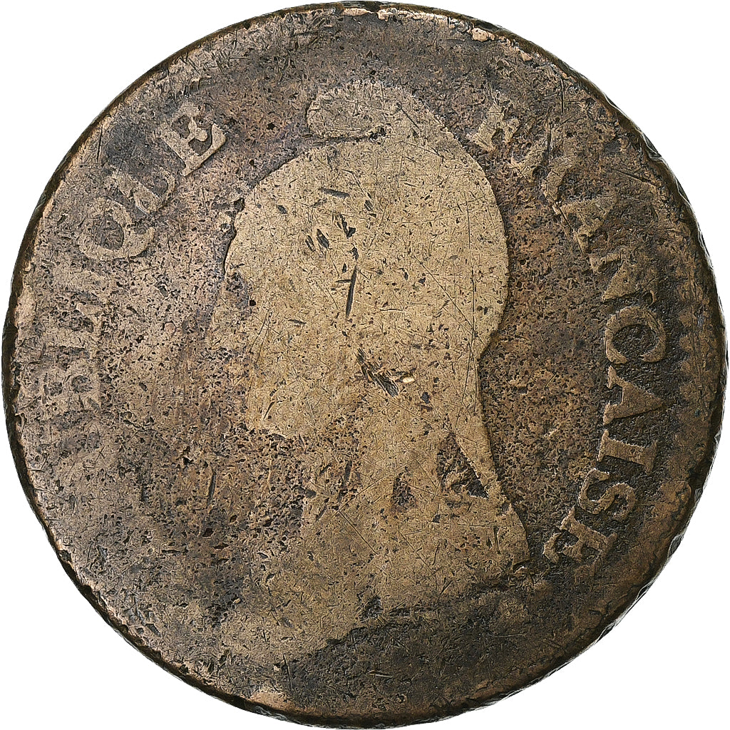 Frankreich, Decime, Dupré, AN 7, Paris, Kupfer, SGE+, Gadoury:187, KM:644