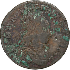 Frankreich, Louis XIV, Liard, 1656, Vimy, Kupfer, SGE+, Gadoury:80