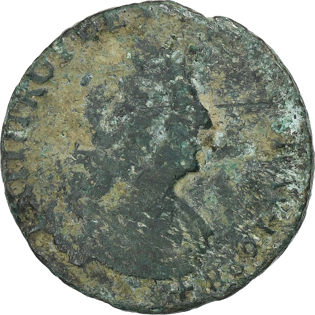 Frankreich, Louis XIV, Liard, 1698, Rouen, Kupfer, SGE+