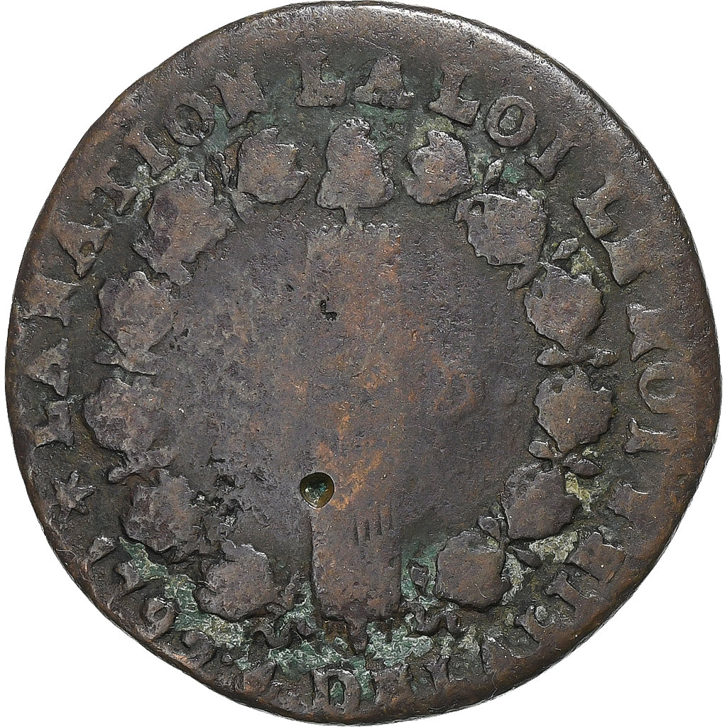 France, Louis XVI, 12 Deniers, 1792⸱4, Pau, Cuivre, B+, Gadoury:15