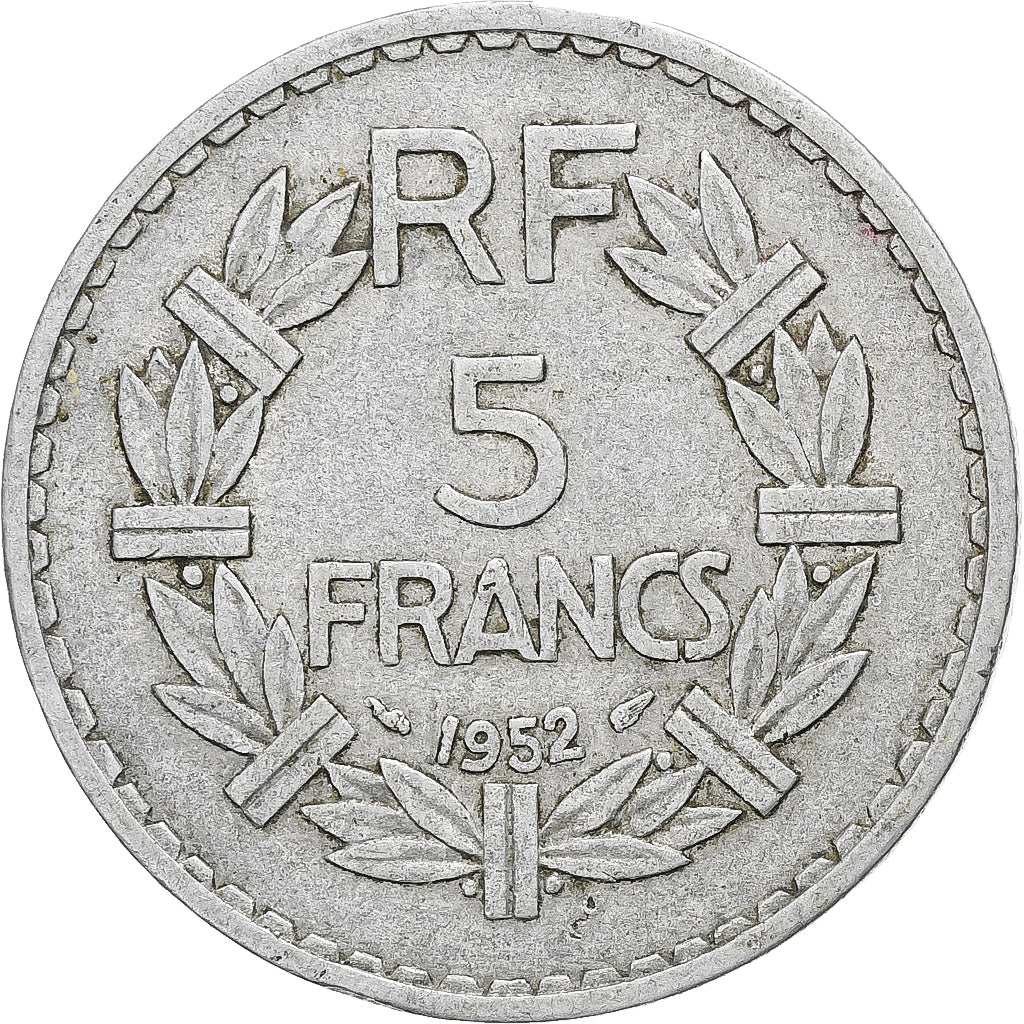 Frankrijk, 5 Francs, Lavrillier, 1952, Paris, Aluminium, ZF, Gadoury:766a