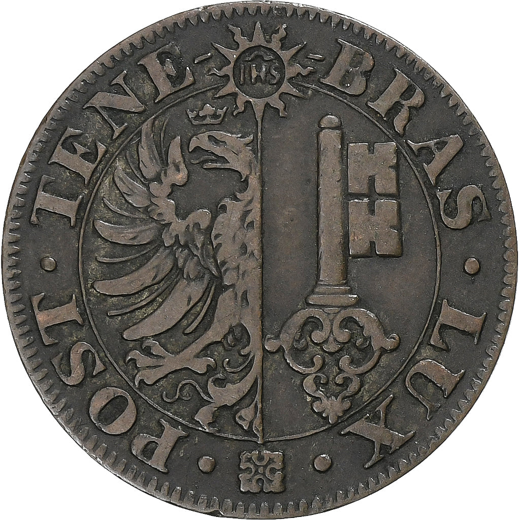 Canton of Geneva, 5 Centimes, 1840, Geneva, Copper, EF(40-45), KM:131