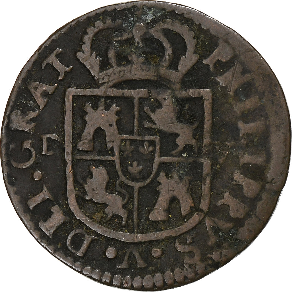 Kingdom of Valencia, Philip V, Seiseno, 1710, Valence, Cobre, BC+, KM:248