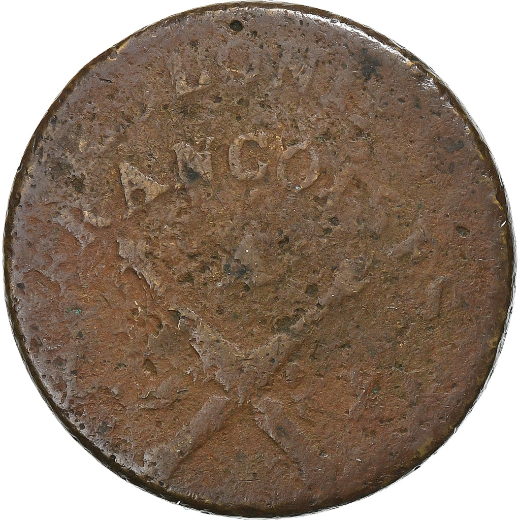 KOLONIE FRANCUSKIE, Louis XV, 12 Deniers, 1767, Paris, Miedź, F(12-15), KM:6