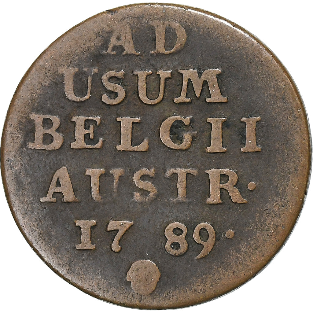 Austrian Netherlands, Joseph II, Liard, 1789, Brussels, Copper, VF(20-25), KM:30