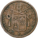 Papal States, Gregory XVI, 1/2 Baiocco, 1835, Bologna, Cobre, VF(30-35), KM:1319