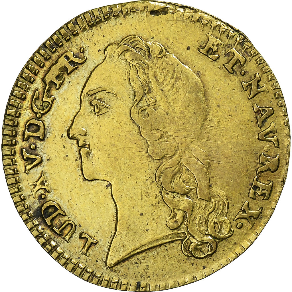 France, Jeton, Louis XV, Statue de Louis XV à Bordeaux, 1743, Laiton, TTB