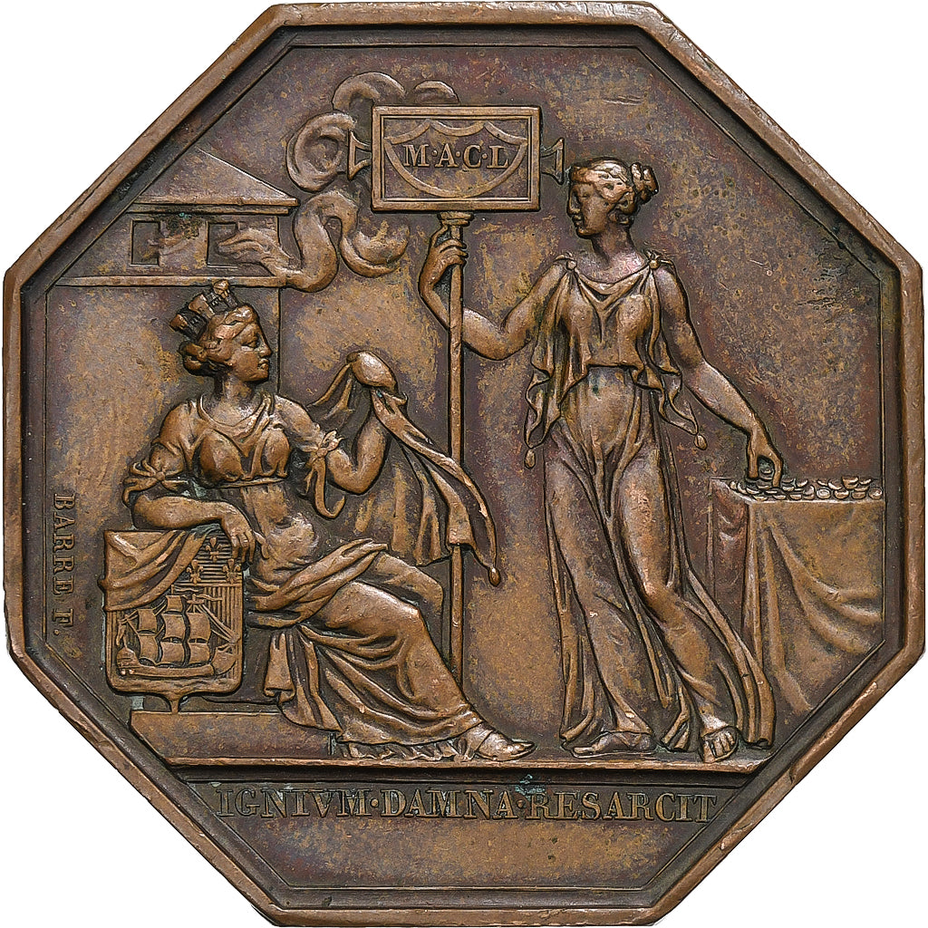 France, Token, Compagnie d’assurance contre l’incendie à Paris, 1817