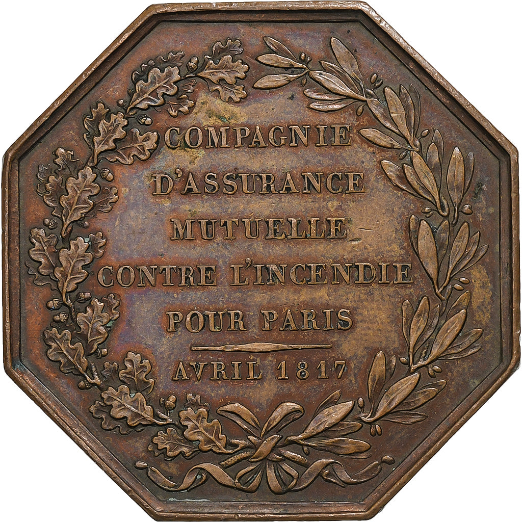 France, Token, Compagnie d’assurance contre l’incendie à Paris, 1817