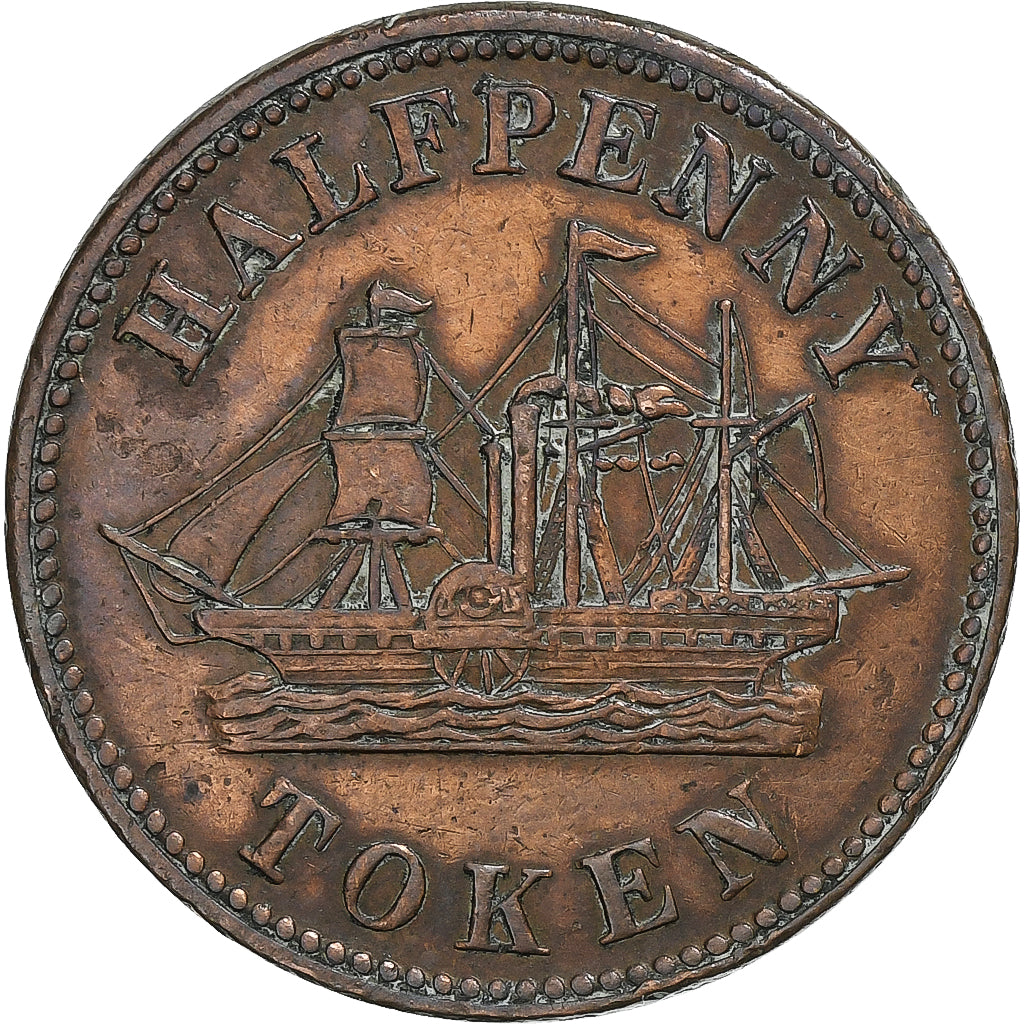 Prince Edward Island, Halfpenny Token, Fisheries and agriculture, 1858, Copper