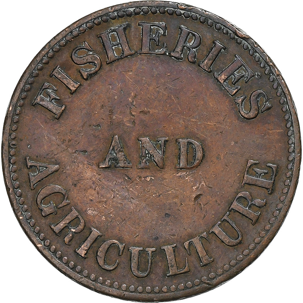 Prince Edward Island, Halfpenny Token, Fisheries and agriculture, 1858, Copper