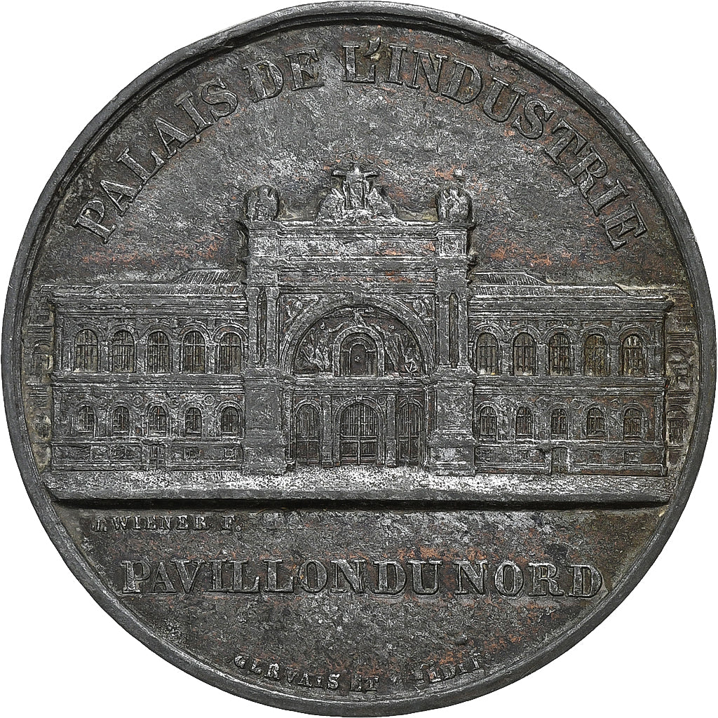 Francia, medaglia, Napoléon III, Palais de l'Industrie, Pavillon du Nord