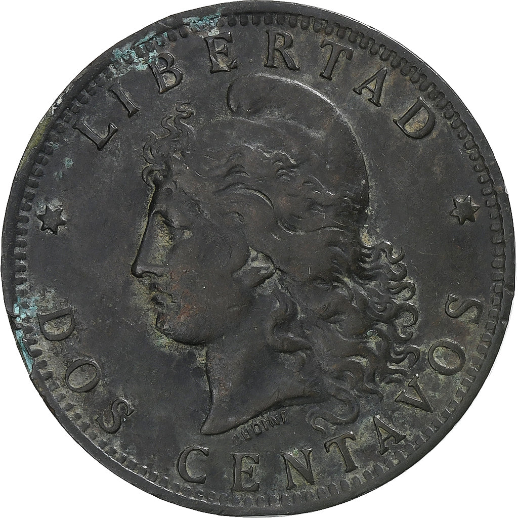 Argentina, 2 Centavos, 1893, Bronze, VF(30-35), KM:33