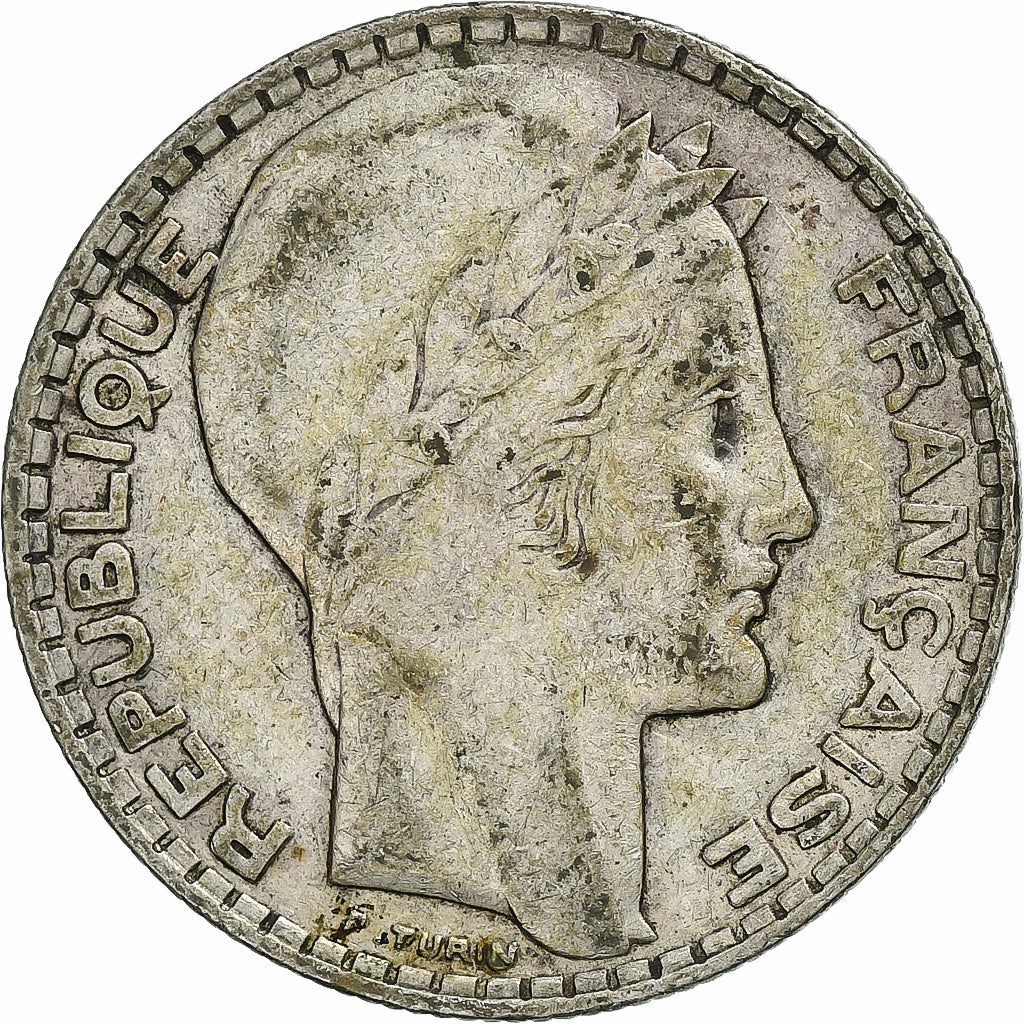 Frankreich, 10 Francs, Turin, 1929, Paris, Silber, S+, Gadoury:801, KM:878