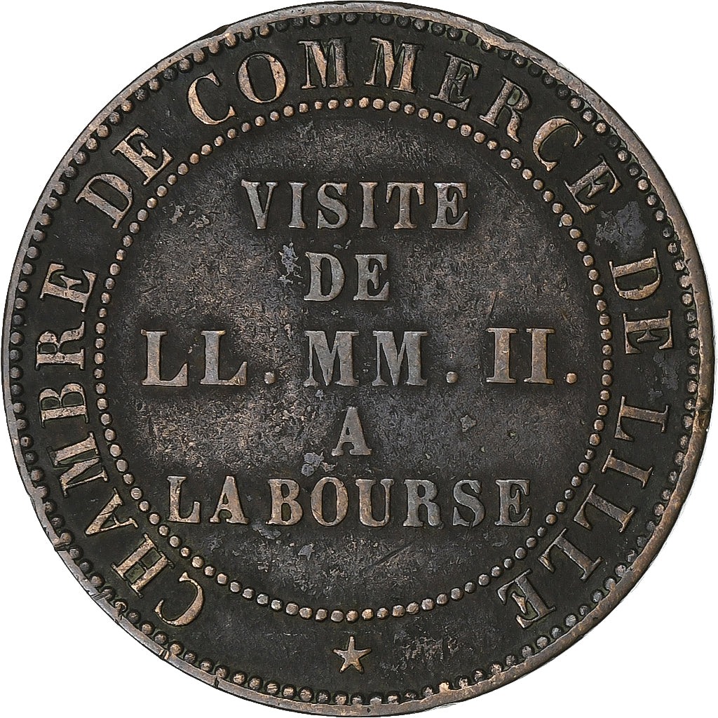 Frankreich, Napoleon III, 5 Centimes, Chambre de Commerce de Lille, 1853, Lille