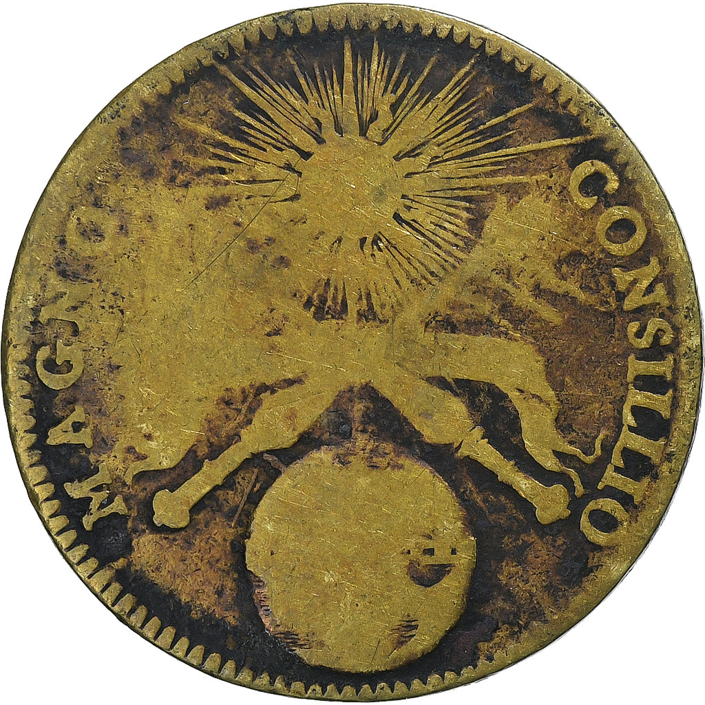 France, Jeton, Louis XIV, Conseil du Roi, 1661, Laiton, TB