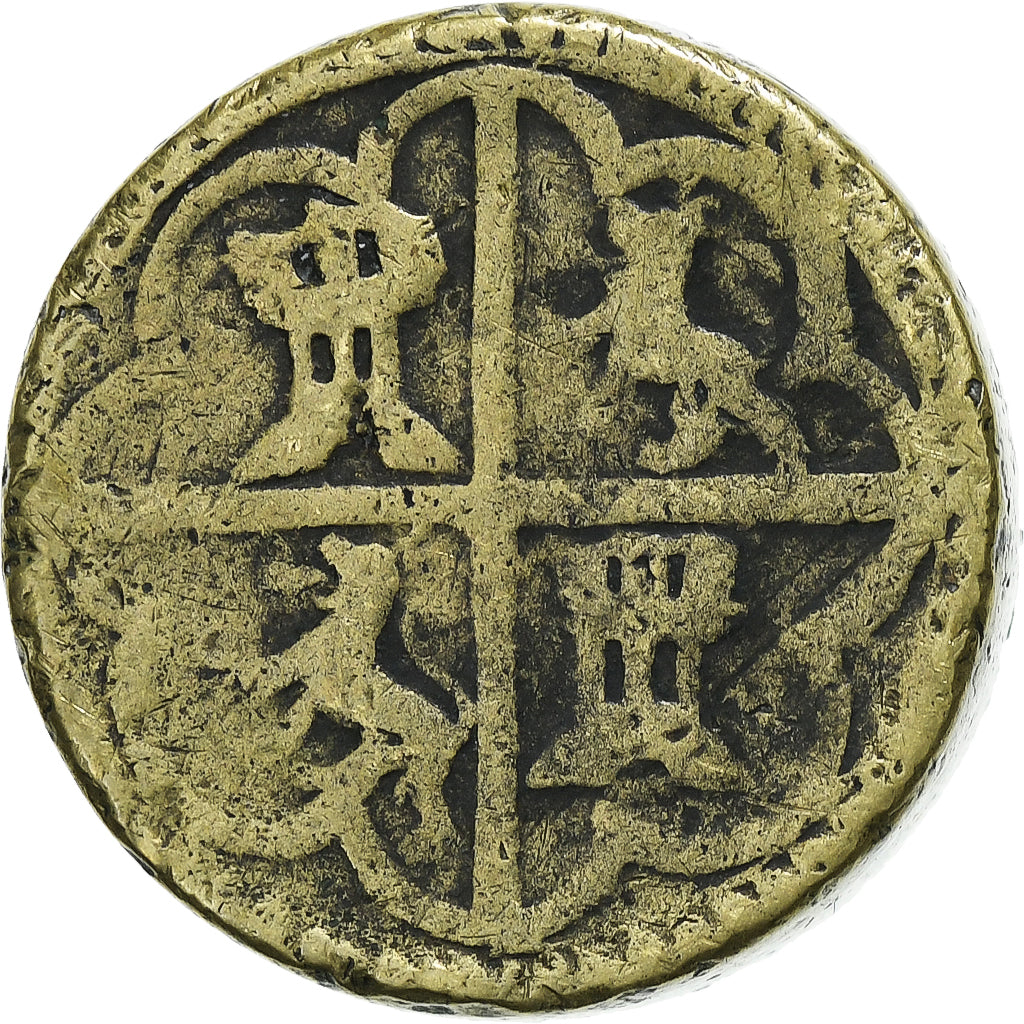 Espanha, Poids monétaire, 8 Réaux, 17th-18th centuries, Latão, F(12-15)