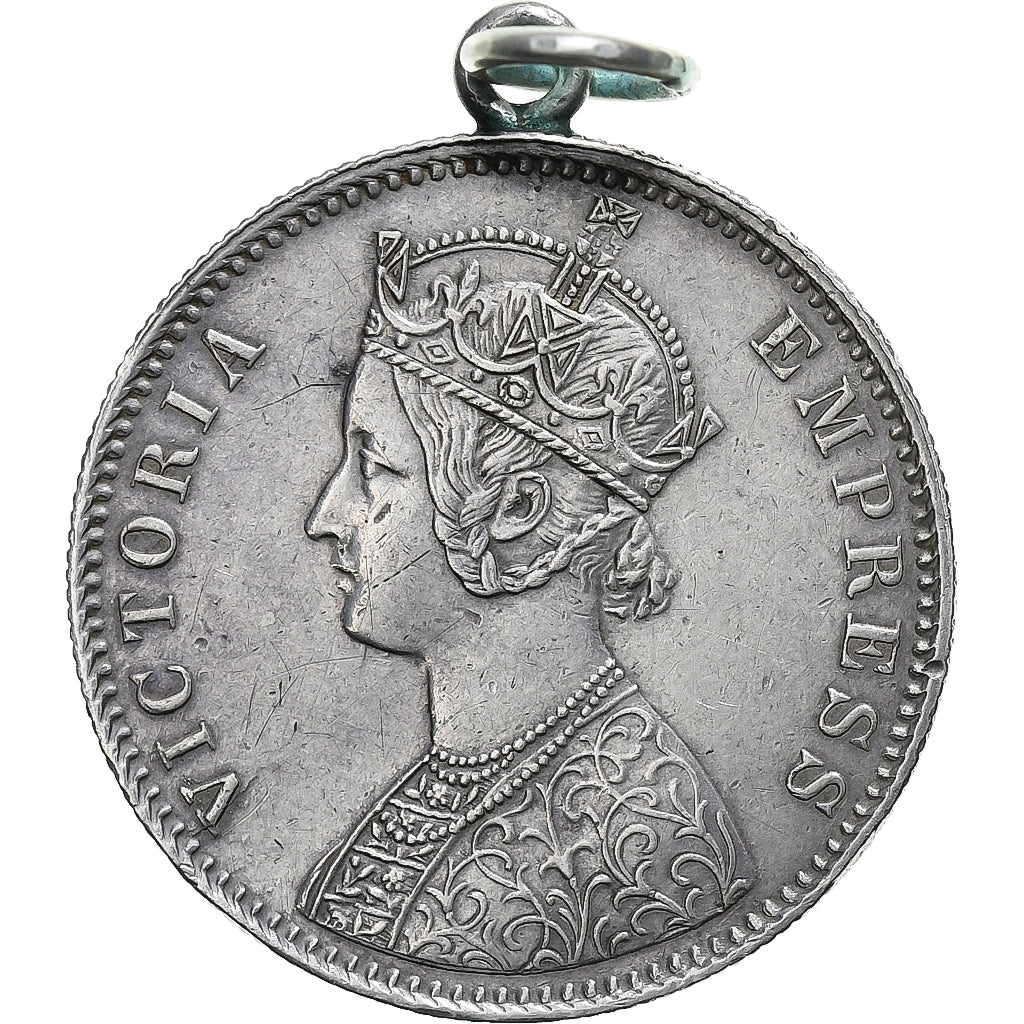 India-British, Victoria, Rupee, 1888, Calcutta, Silver, AU(50-53), KM:492