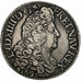 França, Louis XIV, Ecu aux 8 L, 1691, Montpellier, Flan neuf, Prata, EF(40-45)