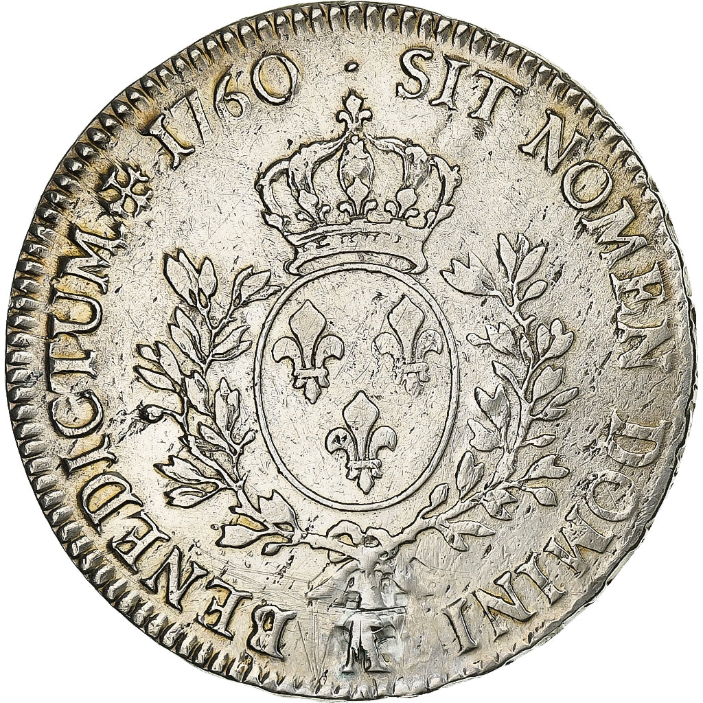 France, Louis XV, Écu au bandeau, 1760, Paris, Argent, TB+, Gadoury:322