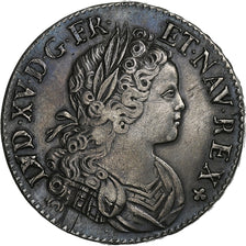 França, Louis XV, Écu de France-Navarre, 1718, Paris, Prata, AU(50-53)
