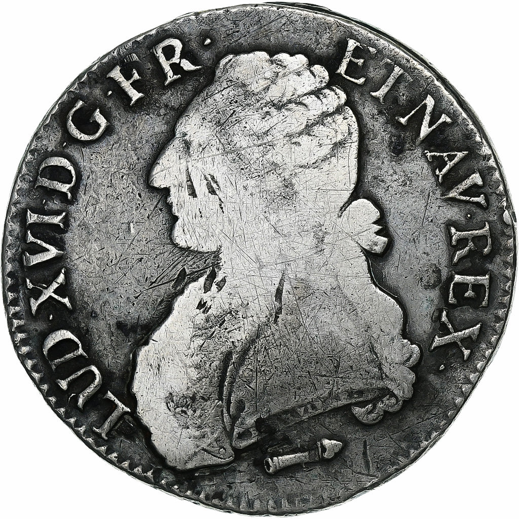 France, Louis XVI, Ecu aux branches d'olivier, 1785, Perpignan, Silver